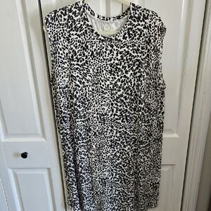 Maurices Black and White Animal Print Mini Dress